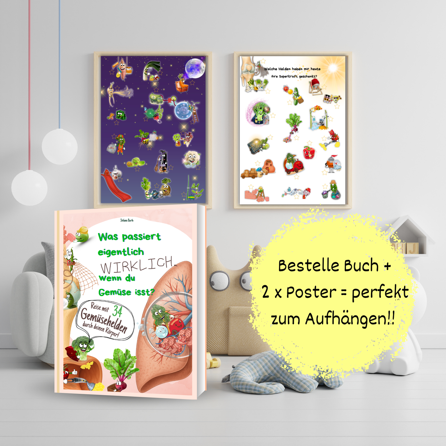 Gemüsehelden-Buch + Mitmach-Poster Set
